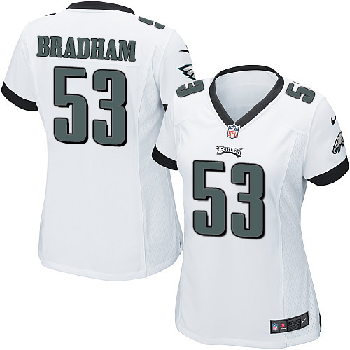 Women's Game Nigel Bradham Nike Jersey White Road - #53 NFL Philadelphia Eagles